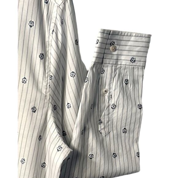 Ted Baker Shirt Mens Size 2XL White Blue Floral Long Sleeve Button Up Collar NWT - Picture 7 of 16